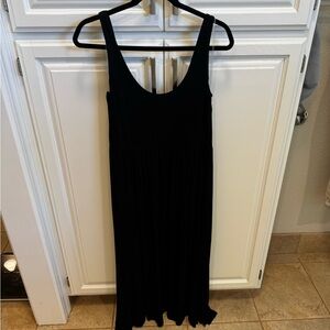 a new day Elegant Black Midi Dress